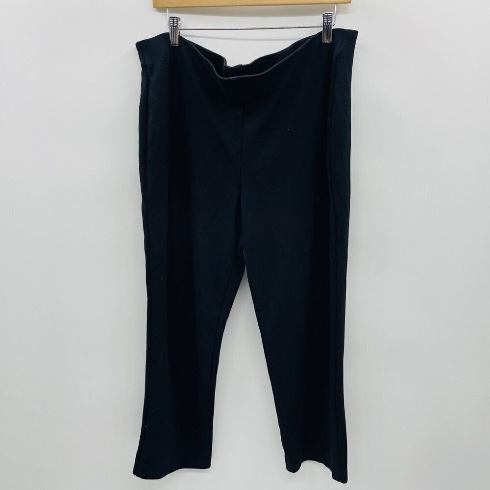 JM Collection‎ Womens Size XL Pull On Tapered Leg Casual Ankle Pants in Black
